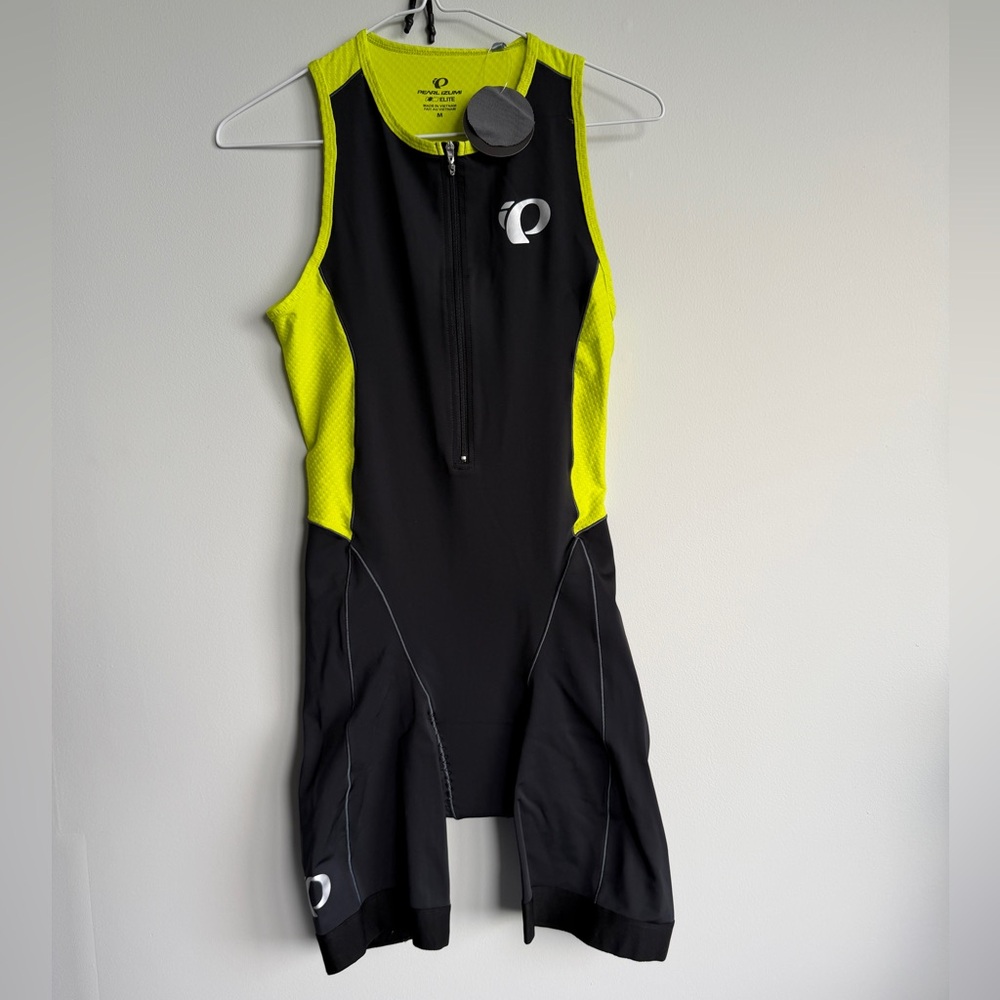 Pearl Izumi Elite Pursuit Tri Suit Men's Medium Black/Yellow New with tags
